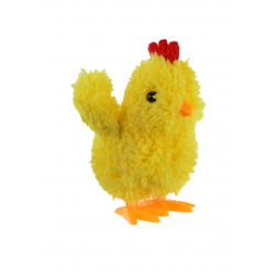 Figura csibe plüss 6*7*8cm felhúzható/ugráló sárga