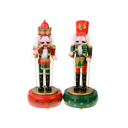 Figura diótörő fa 32cm 2féle zöld/piros