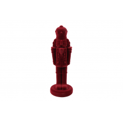 Figura diótötő bársony 32cm piros