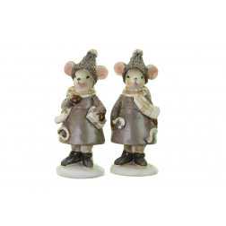 Figura egér poly 3.2*3*8.2cm 2féle szürke