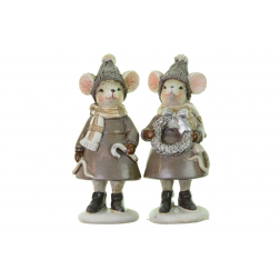 Figura egér poly 5*4*12.5cm 2féle szürke