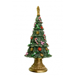 Figura fenyőfa poly 34cm zöld