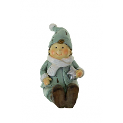 Figura fiú poly ülő 4*5*7cm zöld