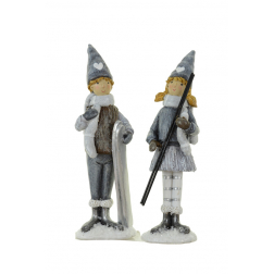 Figura fiú/lány poly/textil álló 4.5*3*14.5 kék