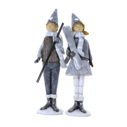 Figura fiú/lány poly/textil álló 6*4*20.5 kék
