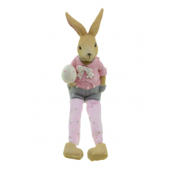 Figura fiúnyuszi poly lógólábú 6*6*21cm rózsaszín