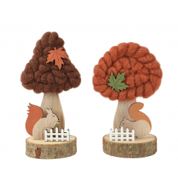 Figura gomba fa/textil 17cm többféle