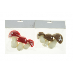 Figura gomba textil 6cm s/3 többféle