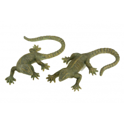 Figura gyík poly 14*9*4cm 2féle zöld