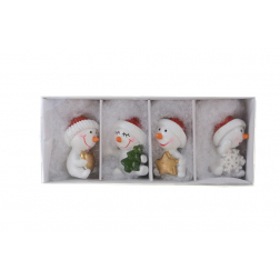 Figura hóember poly 2,8*3,6*4,8cm s/4 fehér