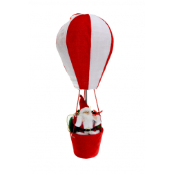 Figura hőlégballon 110cm mikulással piros