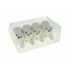 Figura jegesmedve hcell 3*4.5*8cm s/4 fehér