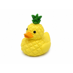 Figura kacsa poly 6,8*5,7*7,3cm ananászos sárga