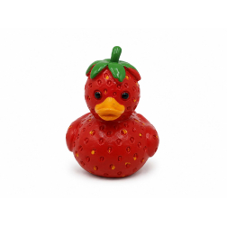 Figura kacsa poly 6,8*5,7*7,8cm epres piros