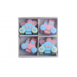 Figura kisautó poly 4,3cm s/4 színes
