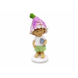 Figura kisfiú poly 4,1*4,1*10,5cm lila/fehér