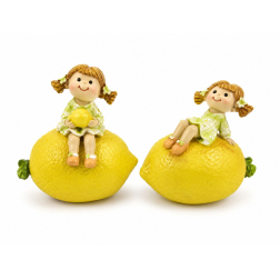 Figura kislány poly citromon 6*4*6.5cm 2féle sárga