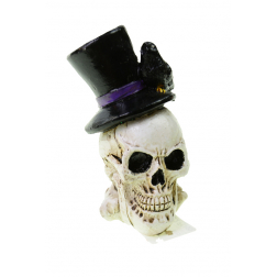 Figura koponya poly 10cm fehér