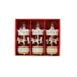 Figura körhinta fa 8cm több féle fehér/arany