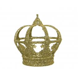 Figura korona műanyag 9cm arany