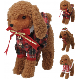 Figura kutya plüss 20cm többféle barna