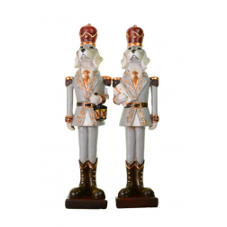 Figura kutya poly katona 5.5*4*22cm 2féle szürke