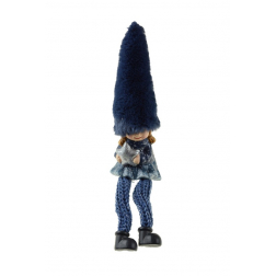 Figura lány kerámia 20cm kék