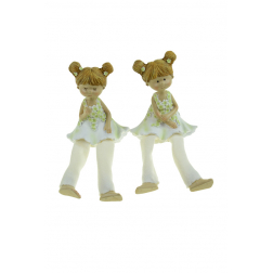 Figura lány poly lógólábú 7*5*16cm 2féle v.zöld