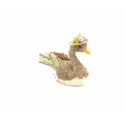 Figura liba poly kalapban 23cm barna