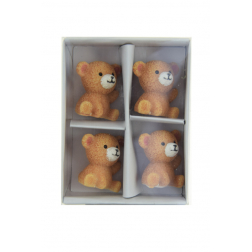 Figura maci poly 2,7cm s/4 barna