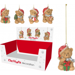 Figura maci poly 5cm akasztós többféle barna