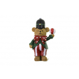 Figura maci poly 6*3.5*14.5cm akasztós zöld