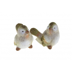 Figura madár magnézia 8*4.7*6.5cm 2féle barna