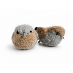 Figura madár textil 8cm többféle