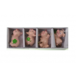Figura malac poly 4,8cm s/4 rózsaszín