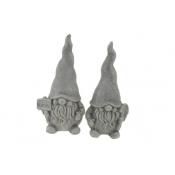 Figura manó kerámia 6*5.5*11.5cm 2féle szürke
