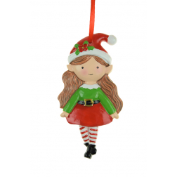 Figura manó lány poly 10,9cm zöld