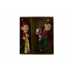 Figura manó poly 10,3cm s/2 piros/zöld