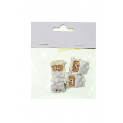 Figura mézaskalács ház poly 2,1cm s/4 barna