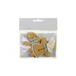 Figura mézeskalács lány poly 8,5cm s/2 barna