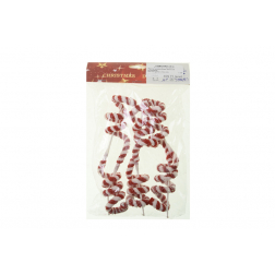 Figura nyalóka foam 15cm s/6 piros/fehér