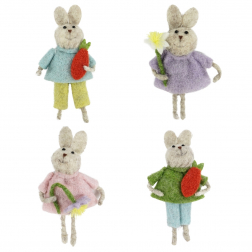Figura nyuszi filc 12cm 4féle