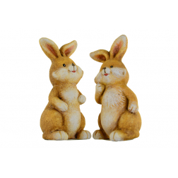 Figura nyuszi kerámia 5.5*5.5*10cm 2féle barna