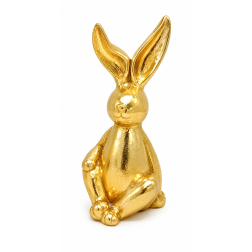 Figura nyuszi poly 10*9*21.5cm arany