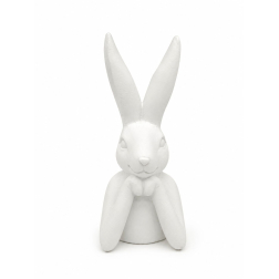 Figura nyuszi poly 12.8*10.5*25.8cm fehér