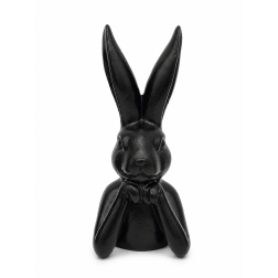 Figura nyuszi poly 12.8*10.5*25.8cm fekete