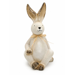 Figura nyuszi poly 24*23*46cm krém