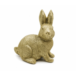Figura nyuszi poly 8*5.2*9.2cm arany