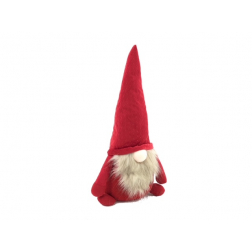 Figura orrmanó textil mikulás 50CM piros