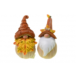 Figura orrmanó poly 4*4*8cm 2féle barna